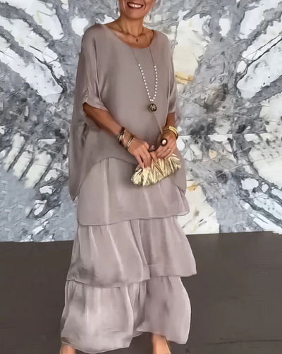 Hilaire™ | Elegant Tummy Covering Maxi Dress