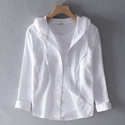Janelie™ | Lightweight Hooded Linen Shirt