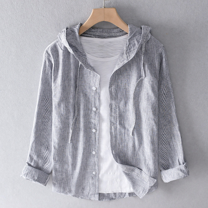 Janelie™ | Lightweight Hooded Linen Shirt