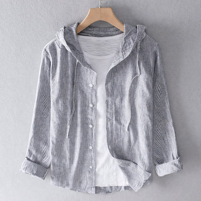 Janelie™ | Lightweight Hooded Linen Shirt