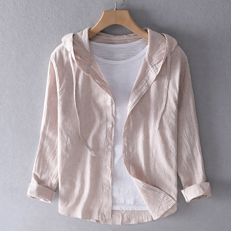Janelie™ | Lightweight Hooded Linen Shirt