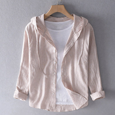 Janelie™ | Lightweight Hooded Linen Shirt