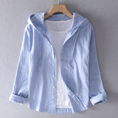 Janelie™ | Lightweight Hooded Linen Shirt