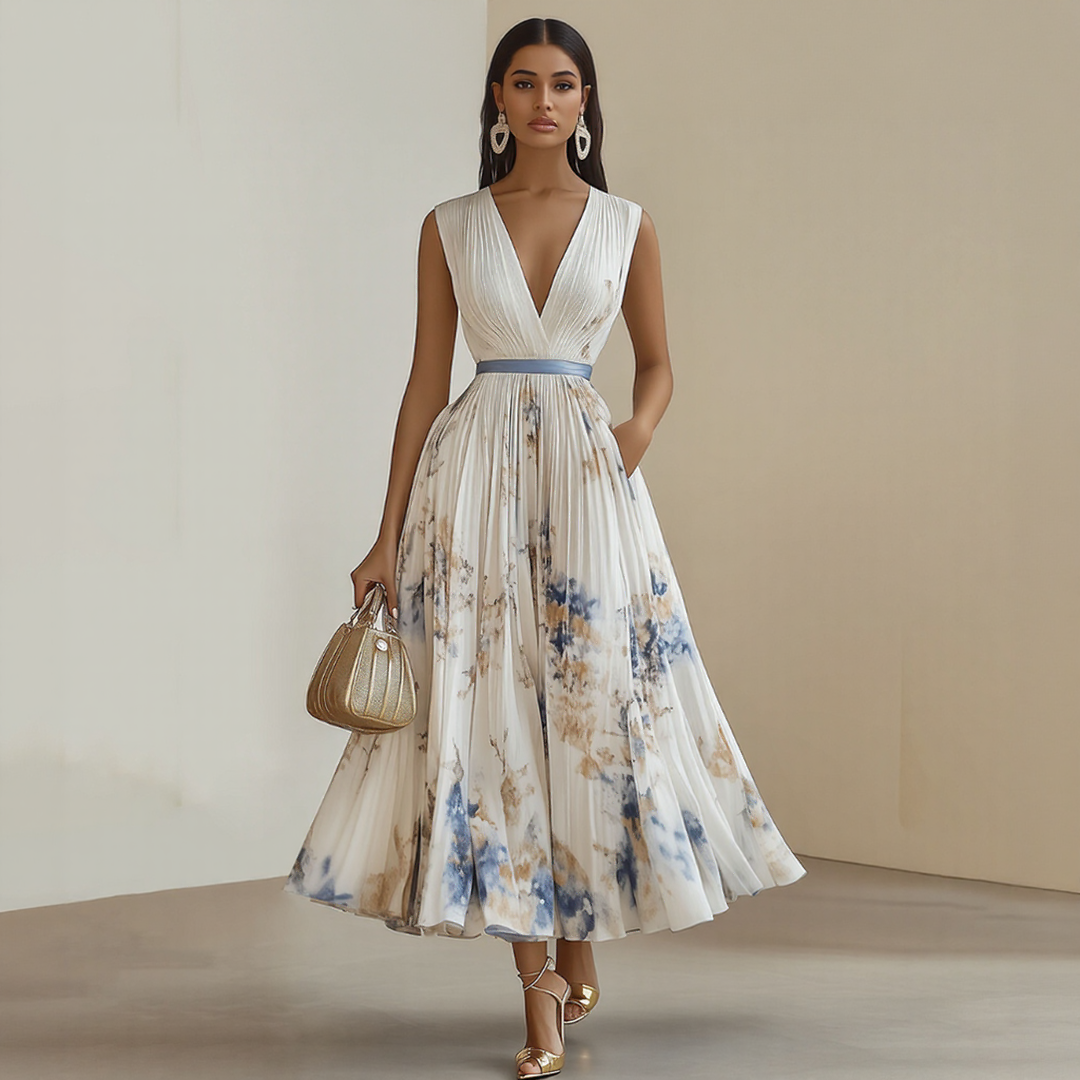 Wrenley™ | Elegant Pleated Maxi Dress