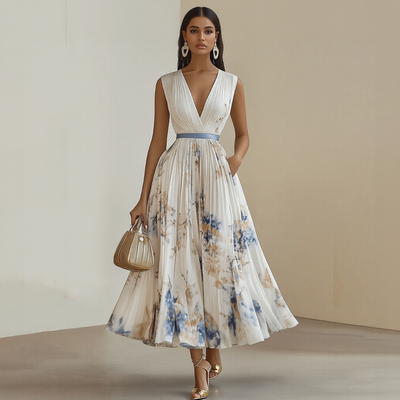 Wrenley™ | Elegant Pleated Maxi Dress