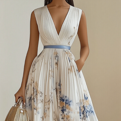 Wrenley™ | Elegant Pleated Maxi Dress