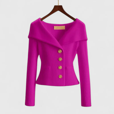 Maelis™ | Sculpted Ribbed Blazer Top