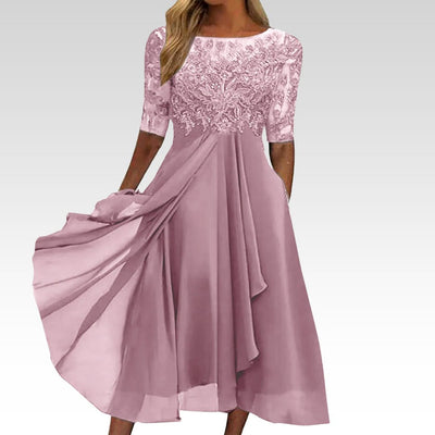 Zéphira™ | Elegant Lace Midi Dress