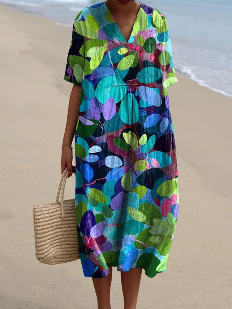 Dakota™ | Forest Art Printed Women's Flowy Dress