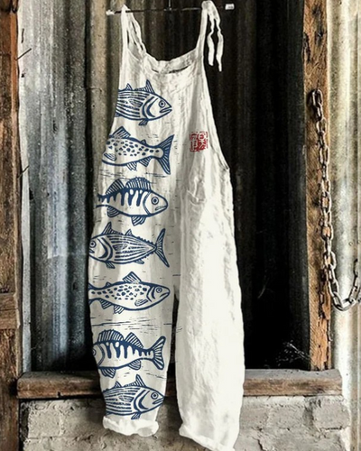 Émilisse™ | Fish Print Jumpsuit
