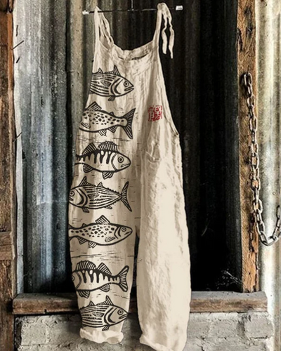 Émilisse™ | Fish Print Jumpsuit
