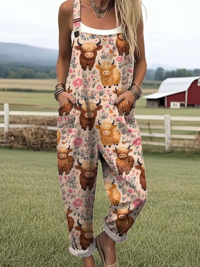 Kennedy™ | Flying Bees Embroidery Pattern Jumpsuit