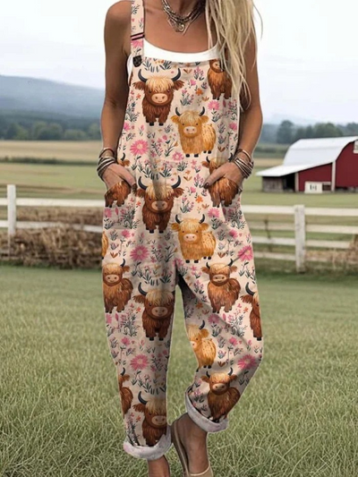 Kennedy™ | Flying Bees Embroidery Pattern Jumpsuit