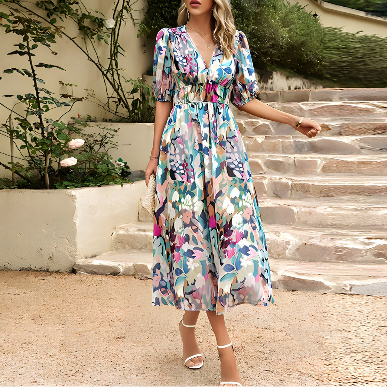 Riley™ | Floral Print Maxi Dress