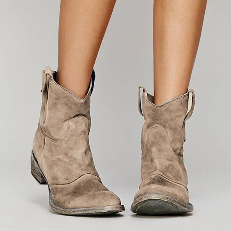 Fayline™ | Western Suede Ankle Boots