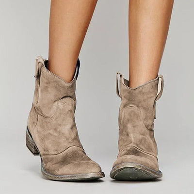 Fayline™ | Western Suede Ankle Boots