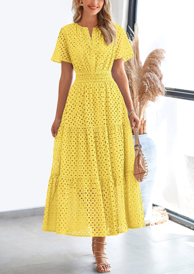 Remi™ | Eyelet Elegance Summer Dress