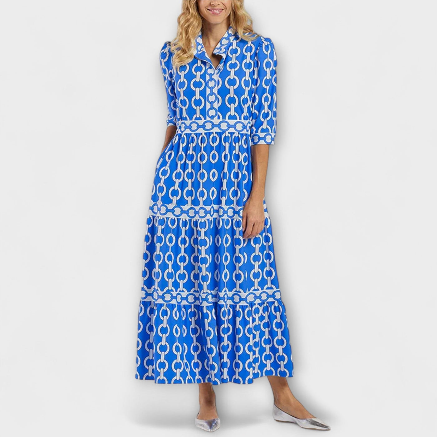 Melody™ | Bold Chain Print Midi Dress