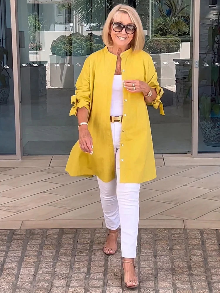 Aloma™ | Elegant Long Shirt Jacket