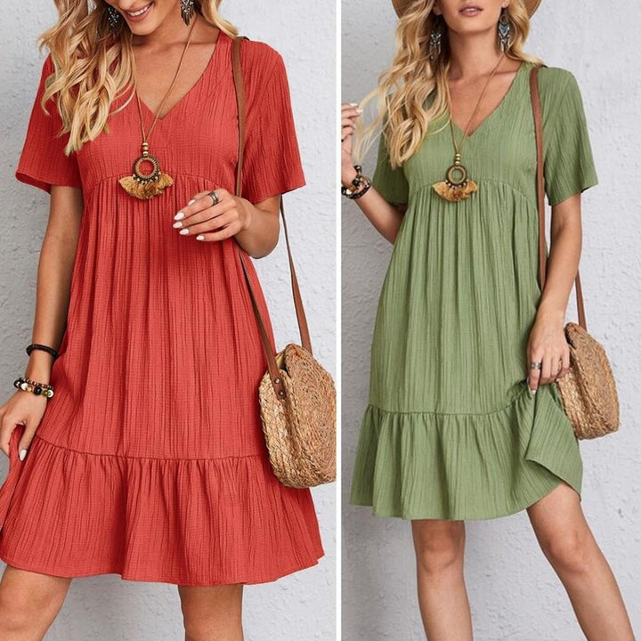 Bérina™ | Breezy V-Neck Ruffle Dress