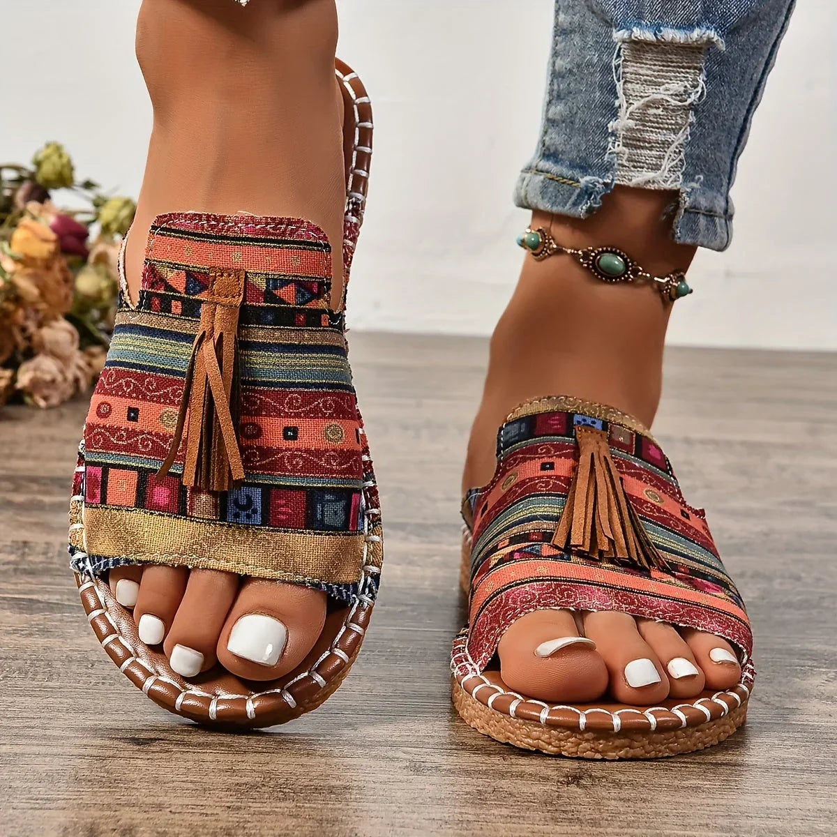 Galina™ | Vintage Tassel Boho Sandals