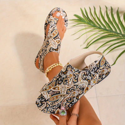 Calypso™ | Boho Mandala Print Sandals