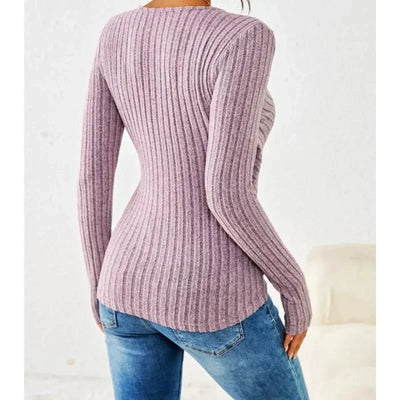 Praelia™ | Ribbed Wrap Knit Top