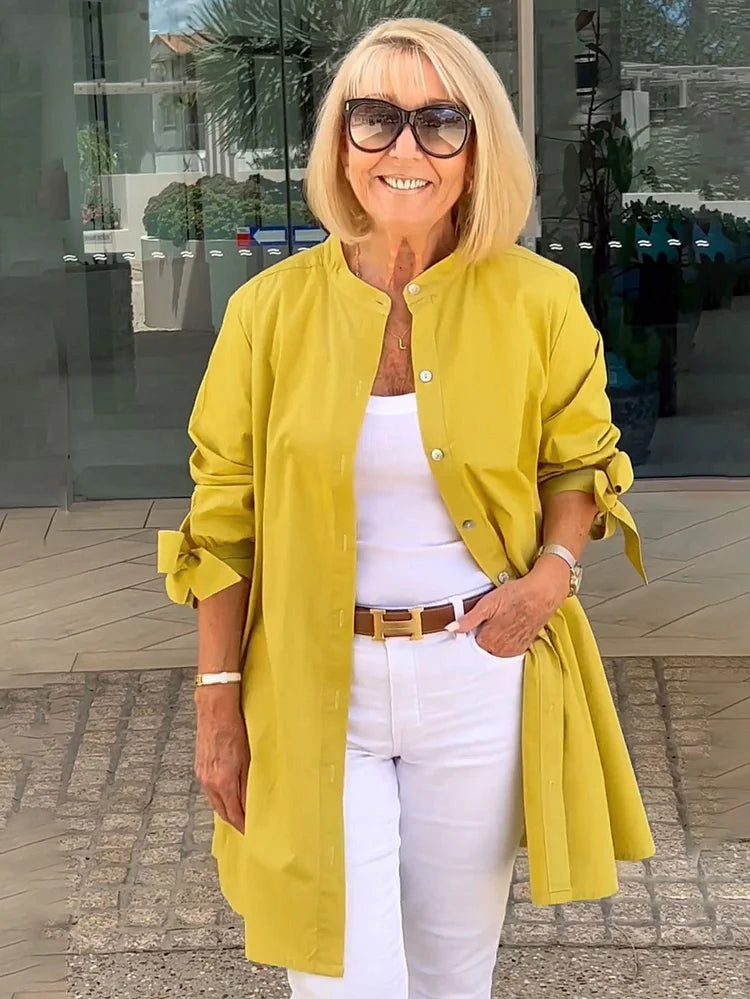 Aloma™ | Elegant Long Shirt Jacket