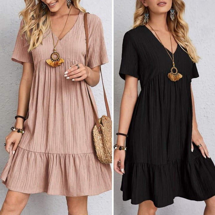 Bérina™ | Breezy V-Neck Ruffle Dress