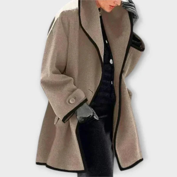 Vivienne™ | Elegant A-Line Wool Coat