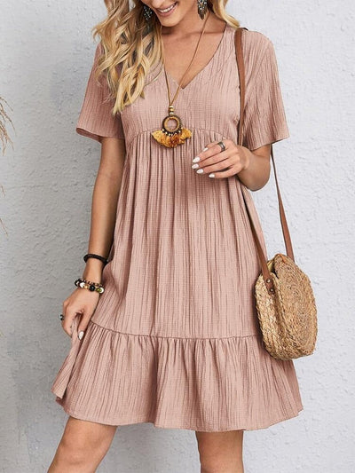 Bérina™ | Breezy V-Neck Ruffle Dress
