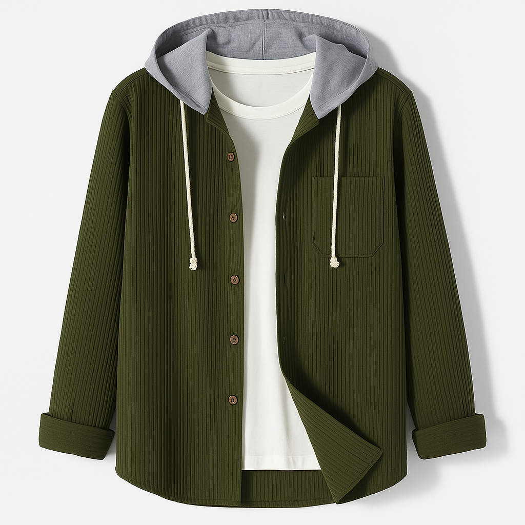 Isandro™ | Dual-Layer Hoodie Shirt Jacket