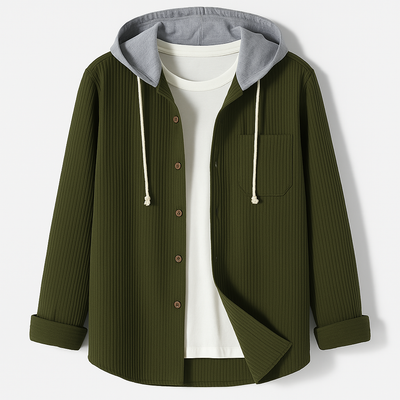 Isandro™ | Dual-Layer Hoodie Shirt Jacket
