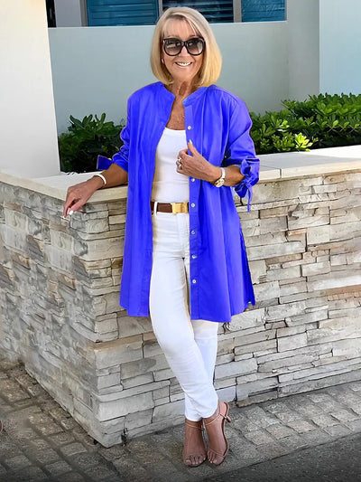 Aloma™ | Elegant Long Shirt Jacket