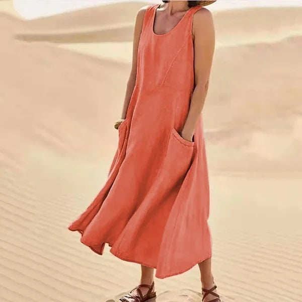 Serenya™ | Breezy Linen Pocket Dress
