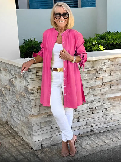 Aloma™ | Elegant Long Shirt Jacket