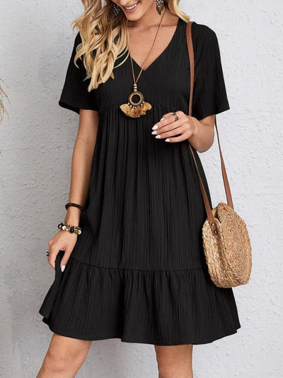 Bérina™ | Breezy V-Neck Ruffle Dress