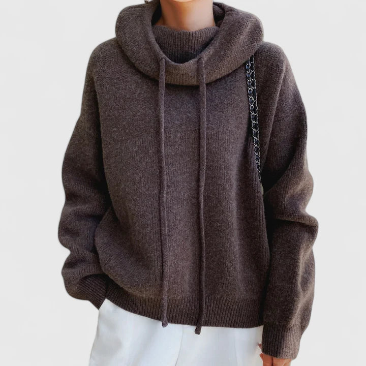 Aria™ | Relaxed Knit Turtleneck Hoodie