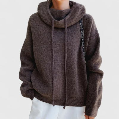 Aria™ | Relaxed Knit Turtleneck Hoodie