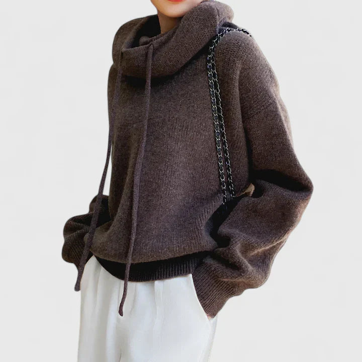 Aria™ | Relaxed Knit Turtleneck Hoodie