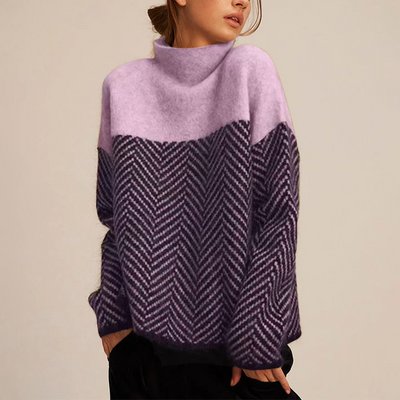 Clara™ | Luxe Herringbone Knit Sweater