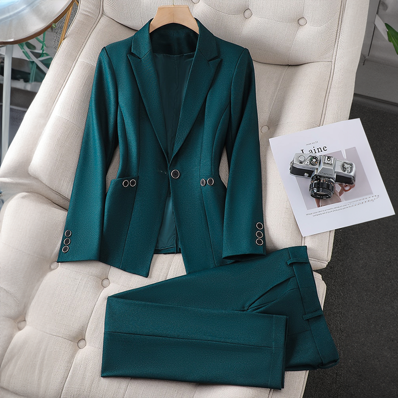 Lyra™ | Women’s Plain Blazer and Pants Set