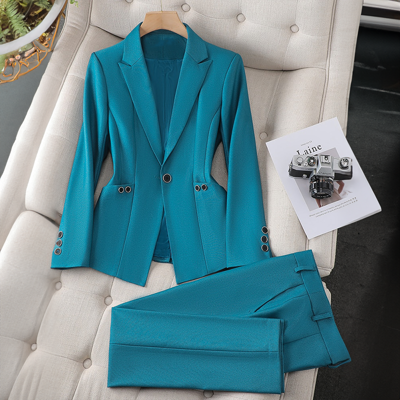 Lyra™ | Women’s Plain Blazer and Pants Set