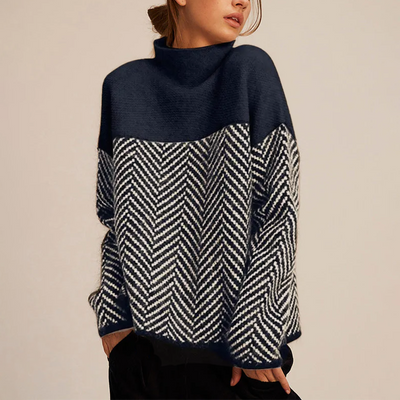 Clara™ | Luxe Herringbone Knit Sweater
