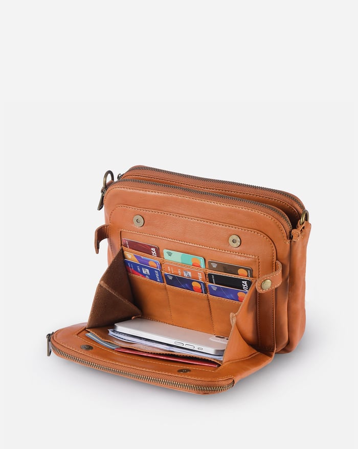 Hésiane™ | Sleek Three Layer Crossbody Bag
