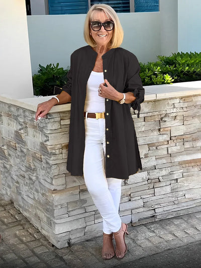 Aloma™ | Elegant Long Shirt Jacket