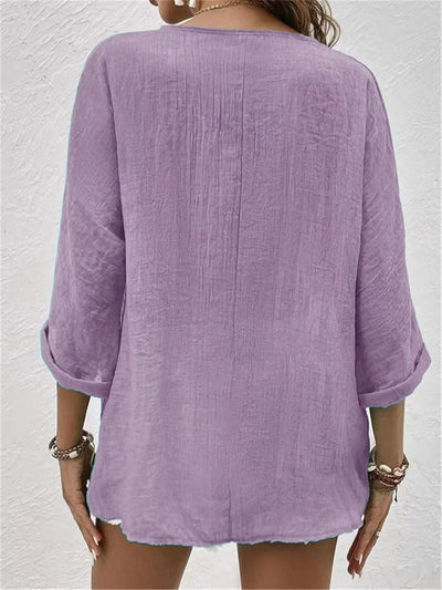 Lynora™ | Relaxed Linen Blouse