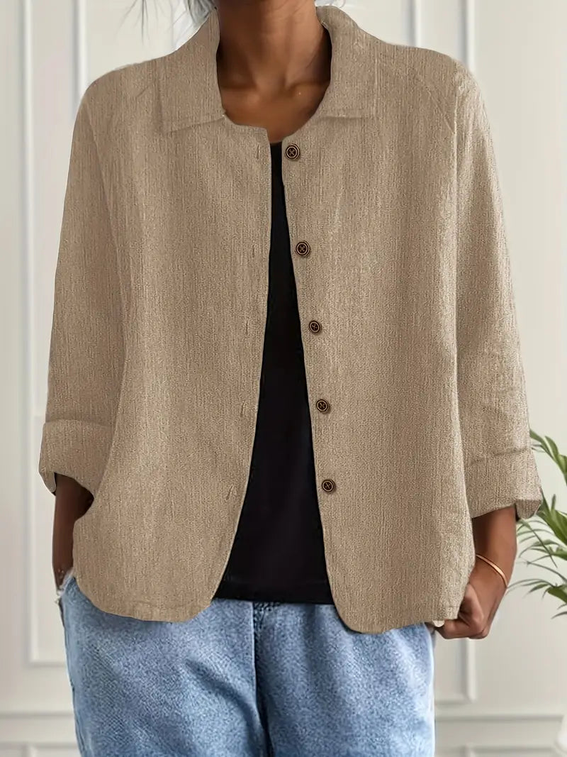 Éliane™ | Lightweight Linen-Blend Jacket