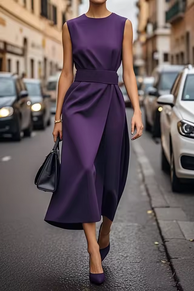 Ysabel™ | Timeless Sleeveless Belted Dress