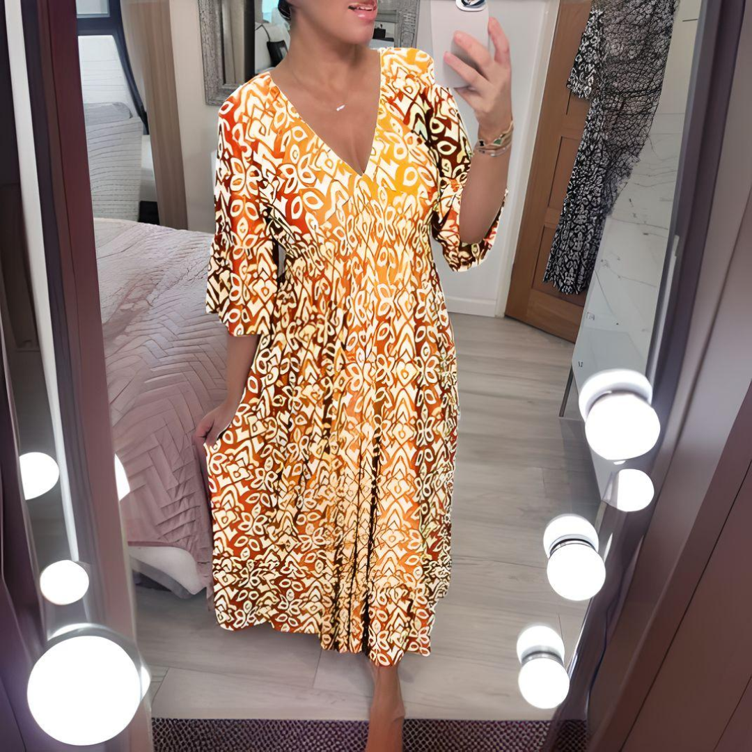 Layla™ | Boho Printed Dress